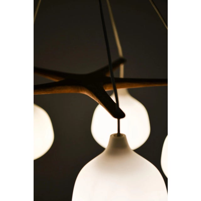 Luxus Ceiling Lamp attributed to Luxus by Uno & Östen Kristiansson, 1950s For Sale - Image 4 of 8