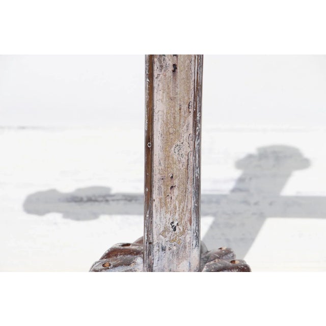 Origin: Portugal. Circa: 18th Century. Material: Wood. Item condition: Original patina. Small flaws, small cracks. One old...