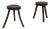 Rustic Hand-Crafted Wooden Stools, 1960s, Set of 2 For Sale