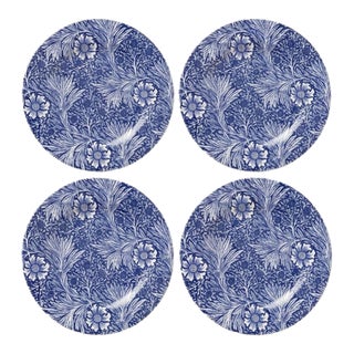 William Morris "Marigold" Blue and White Plates by Goodies - Set of 4 For Sale