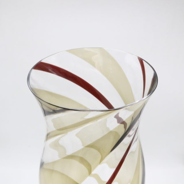 Modern Fulvio Bianconi Italian Venini Art Glass Vase Italy 1950 For Sale - Image 3 of 6