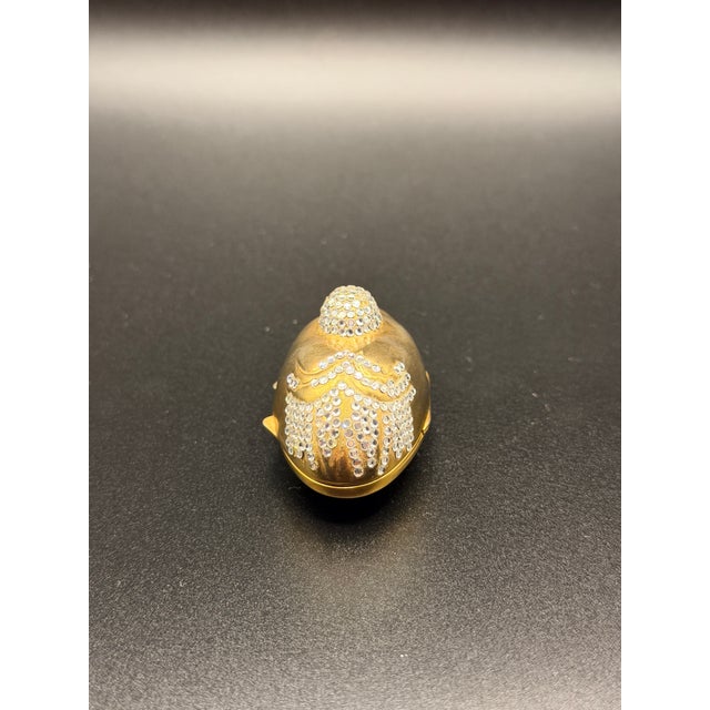 Stunning and rare Judith Leiber gold-tone pill box designed in the elegant form of a resting crane. Inspired by Japanese...