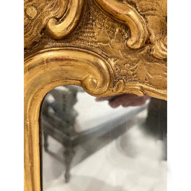 Rococo 18th Century Swedish Rococo Giltwood Mirror For Sale - Image 3 of 4