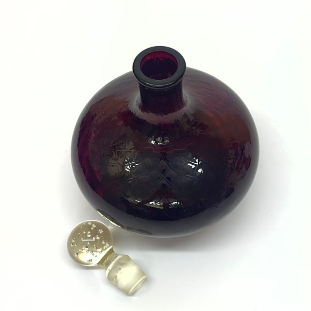 Mid-Century Modern Amethyst Glass Bottle Curation - Group of 3 For Sale - Image 3 of 9