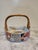 Arita Imari porcelain bowl displays frames alternating panels of floral motifs in iron red, cobalt, and gilt. Each hand-...