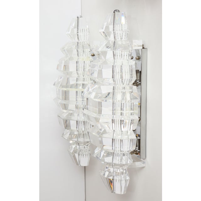 1980s 1980s Faceted Lucite Sconces - A Pair For Sale - Image 5 of 10