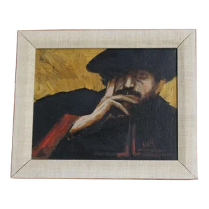 20th Century "Musketeer" Oil on Canvas