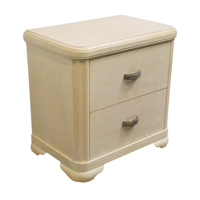 Century Furniture Century Furniture Cashmere Collection Contemporary Coastal Pickled Wood 28" Nightstand For Sale - Image 4 of 12