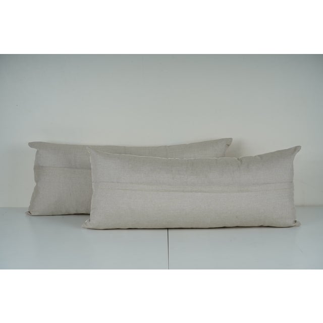 1980s Hand Embroidered Suzani Pillow Cover - A Pair For Sale - Image 5 of 5