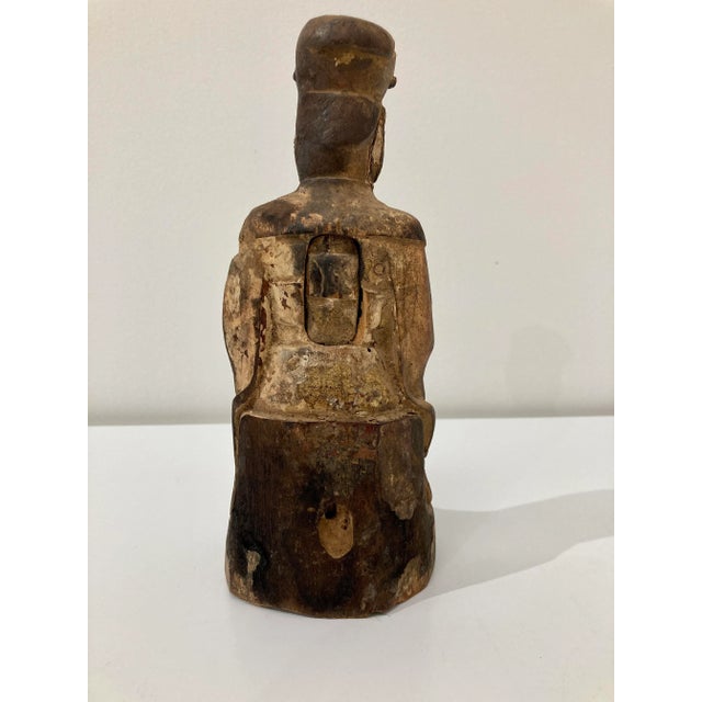 Figurative 19th Century Chinese Carved Wooden Ancestor Figure For Sale - Image 3 of 12