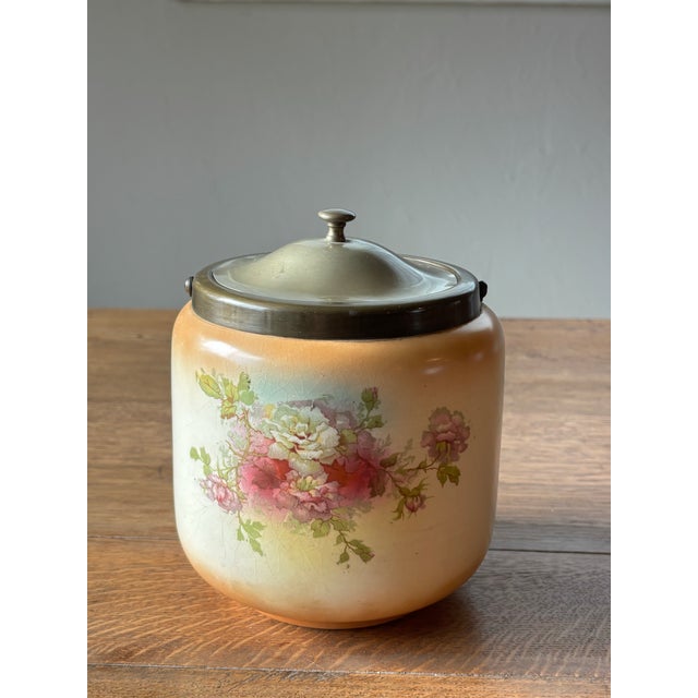 Antique English Biscuit Barrel For Sale - Image 4 of 8