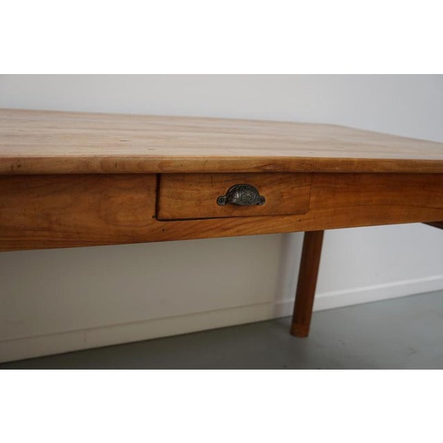 Wood Antique 19th Century French Cherry Farmhouse Dining Table For Sale - Image 7 of 18