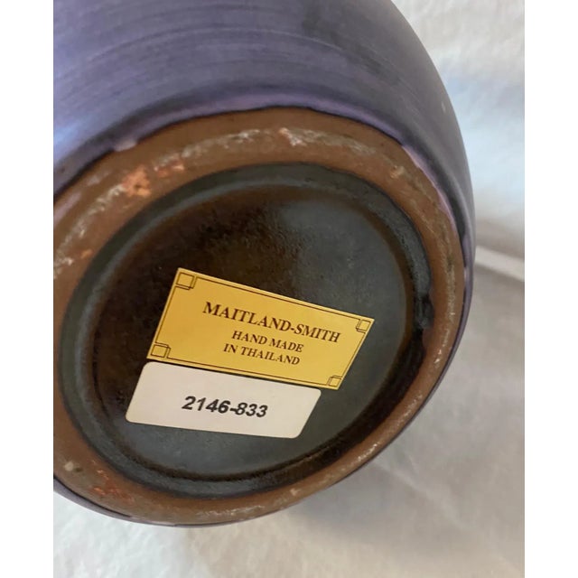 Indigo Blue Maitland Smith Vintage Vase For Sale In New York - Image 6 of 11