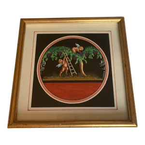 1980s Vintage Replica of Casa Dei Vetti Pompei Painting