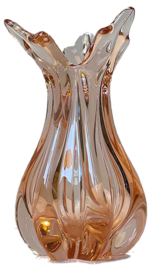 Twisted Vase in Pink Murano Glass from Seguso, 1960s