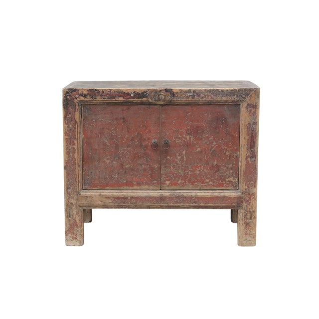 Chinese Antique Chinese Painted Hall Cabinet For Sale - Image 3 of 5