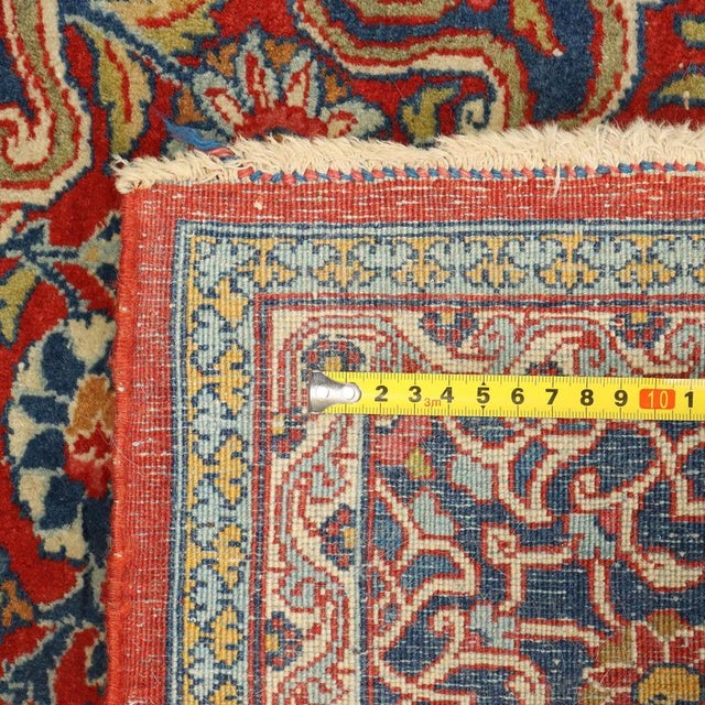 Red Middle Eastern Tappeto Keshan Rug For Sale - Image 8 of 9