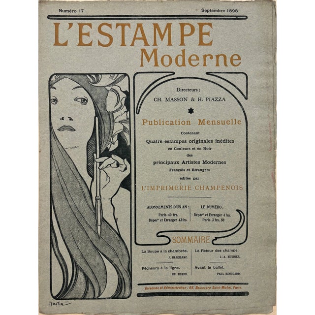 J. Baseilhac, La Soupe à la Chambrée, 1898, Original Lithograph For Sale - Image 8 of 9