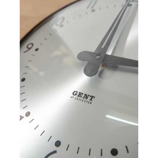 Clock in Satin Black from Gent of Leicester, England, 1960s For Sale - Image 3 of 12
