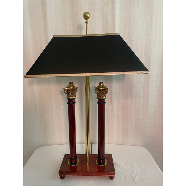 Vintage Double Column Table Lamp For Sale - Image 9 of 9