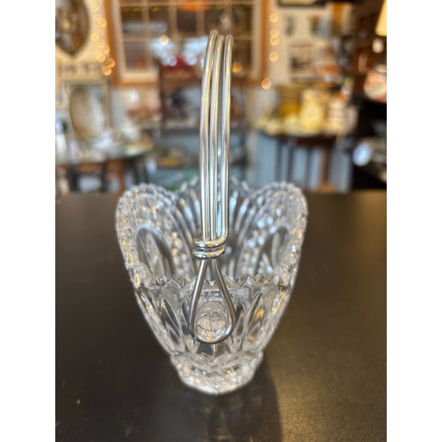 1980s Hofbauer Crystal Basket “Byrdes” Collection For Sale - Image 5 of 9