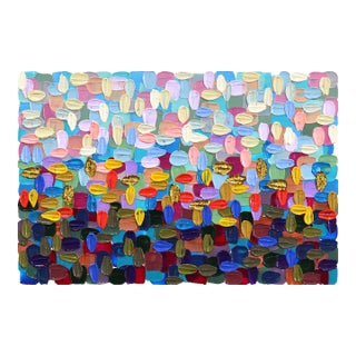 A Moment in Time - Original Textural Abstract Acrylic Painting on Canvas by Shiri Phillips For Sale