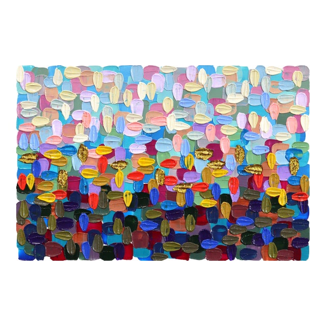 A Moment in Time - Original Textural Abstract Acrylic Painting on Canvas by Shiri Phillips For Sale