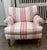 Textile Traditional Striped Armchair + Ottoman For Sale - Image 7 of 12