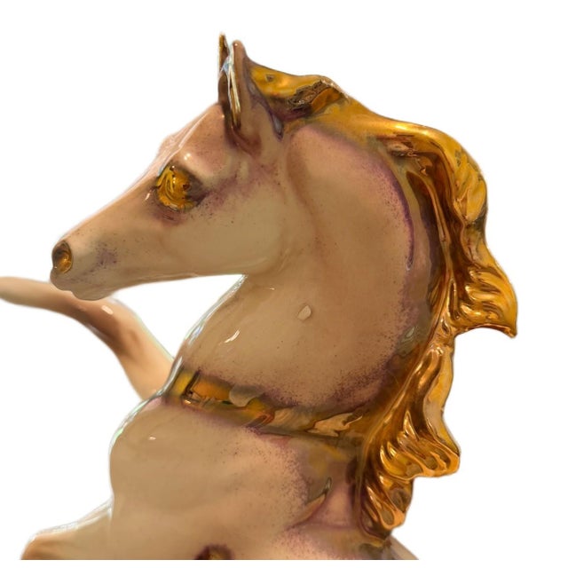 Mid-Century Modern Mid-Century Modern Rearing Horse Sculpture - Circa 1950s For Sale - Image 3 of 7