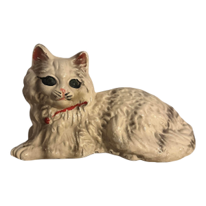 Vintage 1950’s Chalkware Persian Feline Statue