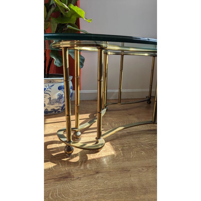 Metal 1970s Brass & Glass Cocktail Table For Sale - Image 7 of 11