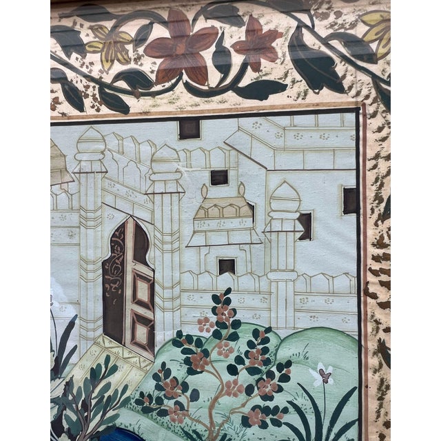 Framed Asian Garden Pavillion Scene Reproduction Print For Sale - Image 9 of 10
