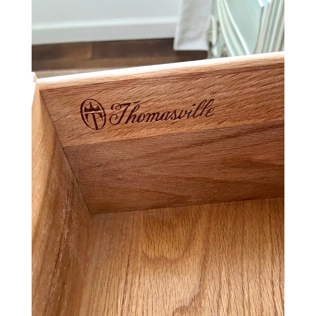 Wood 1960s French Dresser in Robin's Egg Blue With 2 Mirrors For Sale - Image 7 of 8