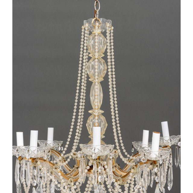Italian Italian Crystal Chandelier For Sale - Image 3 of 9