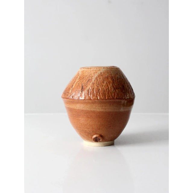 Contemporary Vintage Studio Pottery Vase For Sale - Image 3 of 12