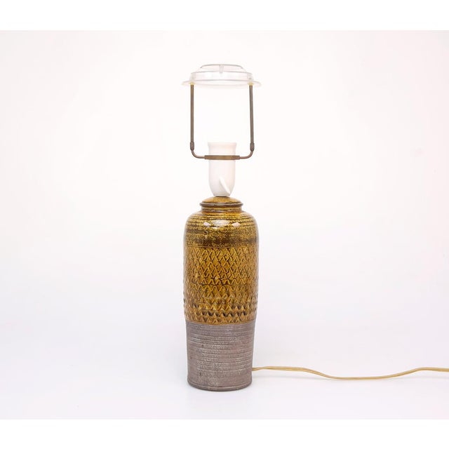 Mid-Century Modern Ceramic Table Lamp by Nils Kähler, 1960s For Sale - Image 3 of 11
