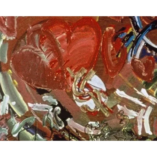 "Love Money", 1998. Mixed Media, Landscape on Wood Panel by Joe Ginsberg. Oil, Charcoal, Acrylic and Collage. Warm Fall Colors and Vibrant Tones. For Sale - Image 4 of 6