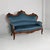Italian Louis XVI Style Wood and Blue Striped Fabric Sofa, 1930s For Sale - Image 11 of 11