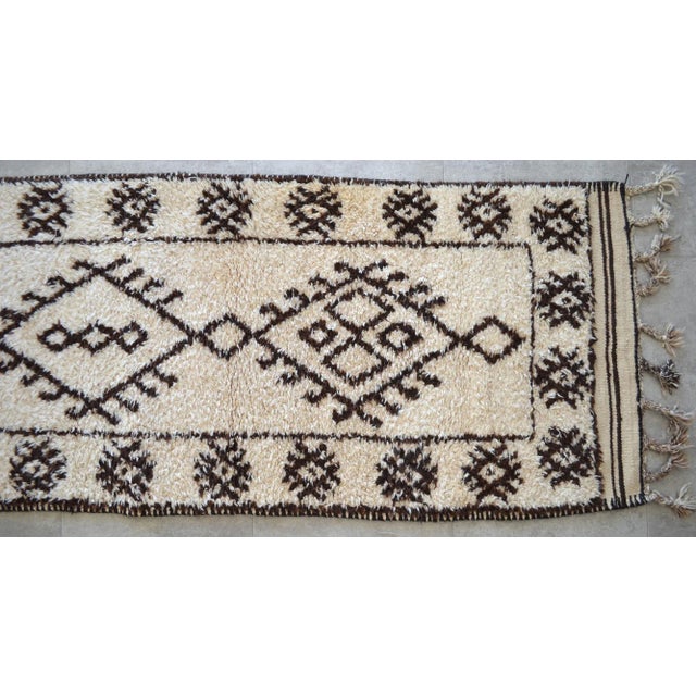 Hand-Knotted Turkish Runner Rug . Tribal Extra Long Runner Rug - No Dyes - 2′11″ × 14′12″ For Sale - Image 11 of 13
