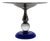 Pairpoint Epns Cobalt Art Glass Tazza With Controlled Bubble Knop For Sale