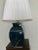 Vintage Asian Turquoise / Gold / Silver Ceramic Bamboo Decoration Table Lamp For Sale In San Diego - Image 6 of 8