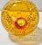 Late 20th Century Vintage Amber Blown Glass Egg Christmas Ornament With Gold & Silver Detail For Sale - Image 5 of 6