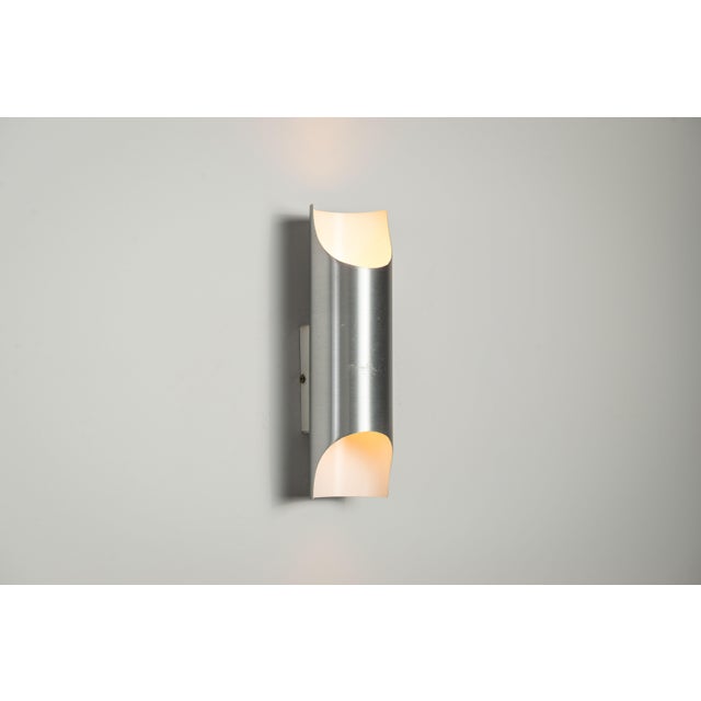 Silver Cylindrical Aluminium Wall Lamps, 1970s, Set of 3 For Sale - Image 8 of 15