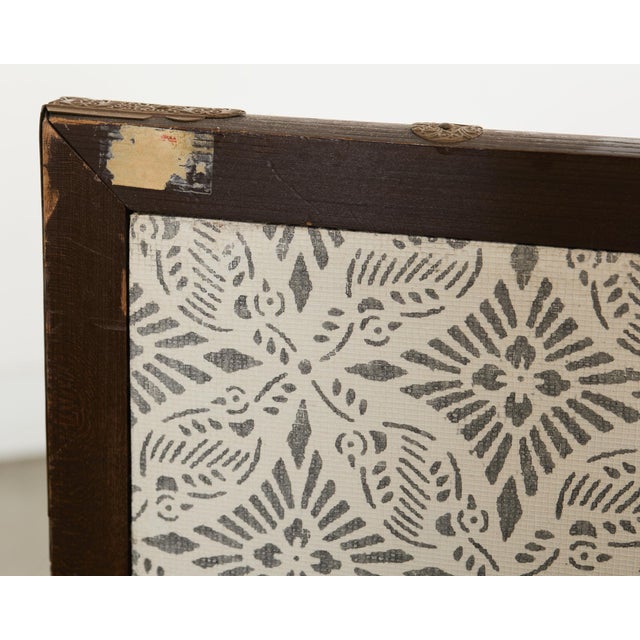 Japanese Showa Four Panel Screen Persimmon Branch in Snow For Sale - Image 18 of 18