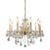 Vintage Crystal Chandelier With Gold Accents, 10-Light For Sale