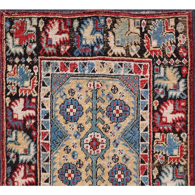 Late 19th Century Antique Manastir Rug With Floral Medallion Design 3'3 X 4'6 For Sale - Image 5 of 9