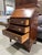 Late 20th Century Late 20th Century Traditional Drop Front Secretary Desk With Bookcase Top For Sale - Image 5 of 11