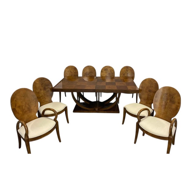 This is a Century Furniture “Omni” Dining Set that showcases refined Art Deco / Hollywood Regency influences with...