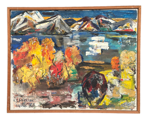S. Pctcizon, Abstract Landscape, 1963, Oil on Canvas, Framed