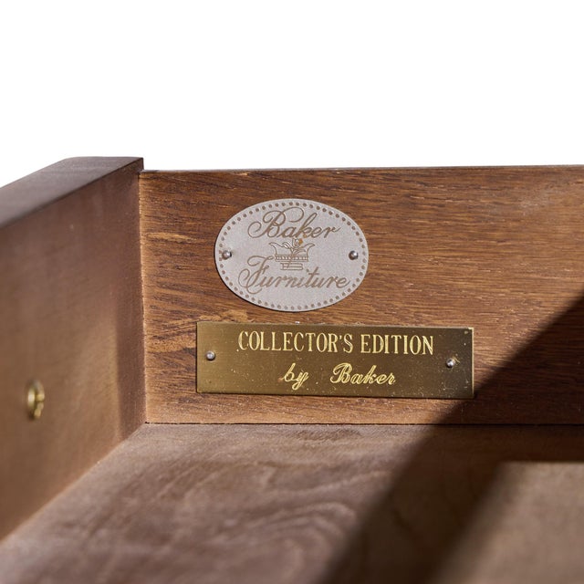 Baker Furniture Campaign Style Brass Handle Credenza For Sale - Image 12 of 12